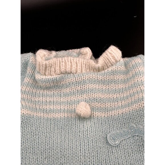 CPK Cabbage Patch Kids Vtg Baby Bean Butt BBB Blue Knit Sleeper Outfit RARE - Picture 5 of 10